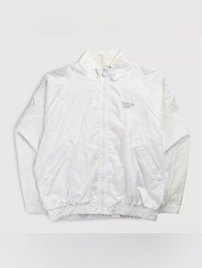 VTG Reebok White Lightweight Zip Windbreaker | Size Medium